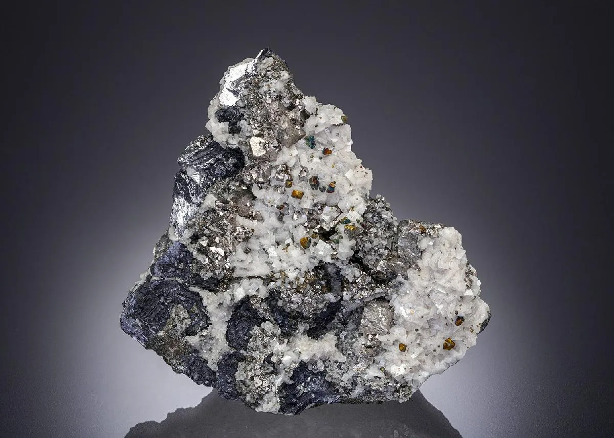 SIEGENITE with Chalcopyrite and Galena - image 1