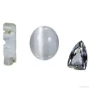 Sillimanite (3 piece rough and cut set) - image 1