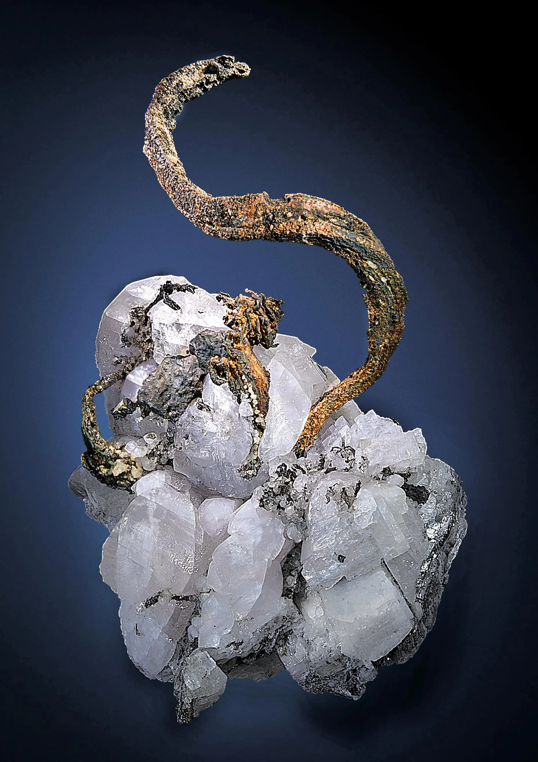 Silver, Acanthite, Calcite - image 1