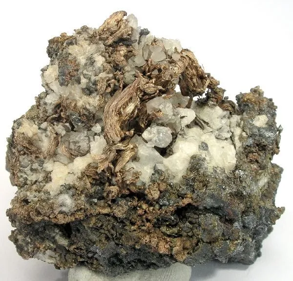 Silver, Acanthite, Calcite image
