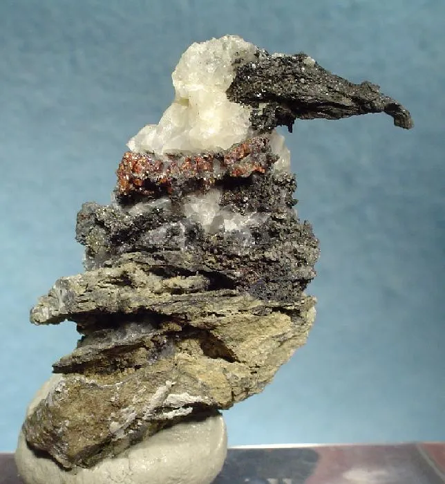 Silver, Acanthite, Sphalerite, Pyrite image