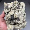 Silver, Acanthite with Calcite - image 3