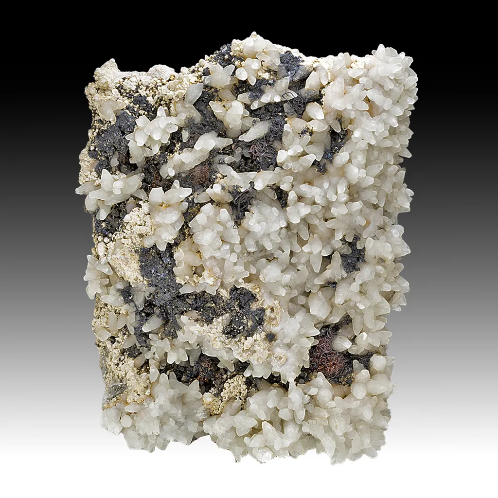 Silver, Acanthite with Calcite image