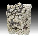 Silver, Acanthite with Calcite - image 1