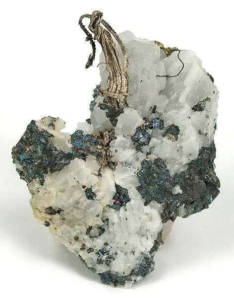 Silver, Bornite, Calcite image