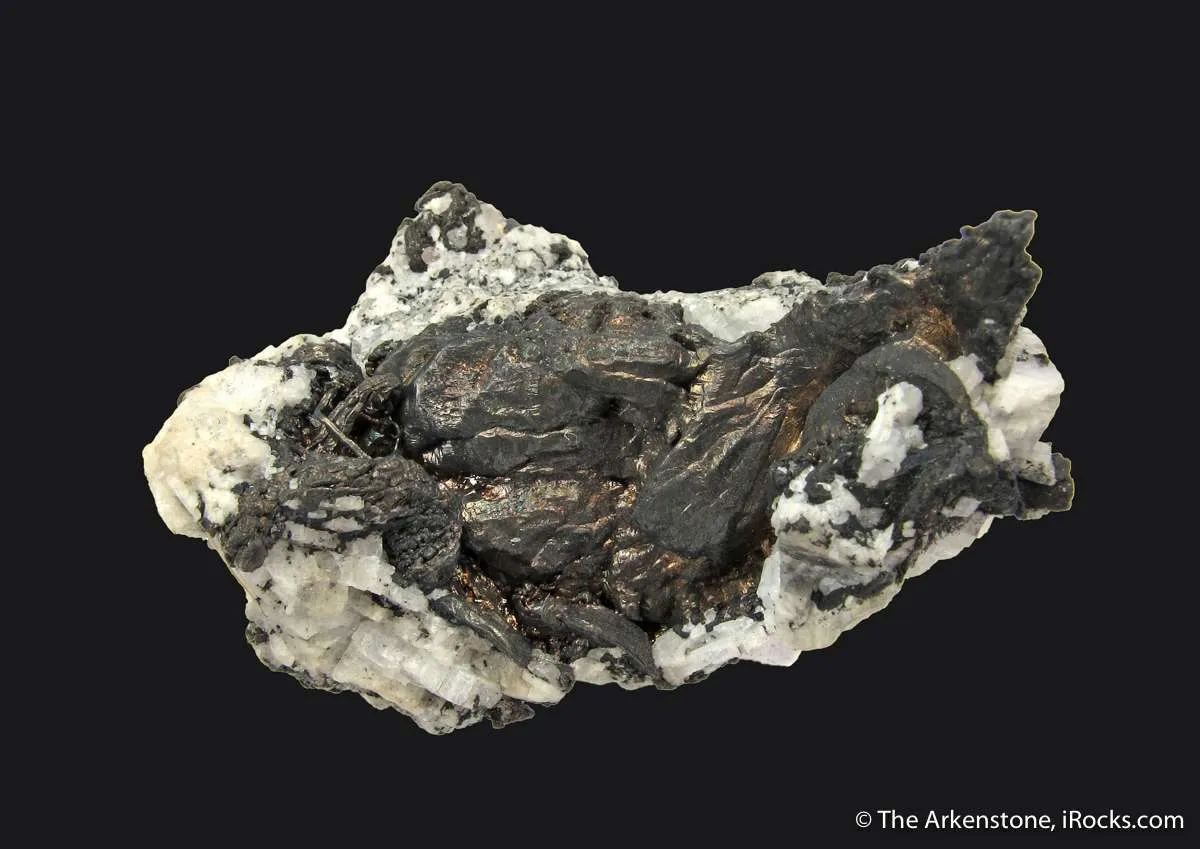 Silver crystals and "rope" on matrix - image 1