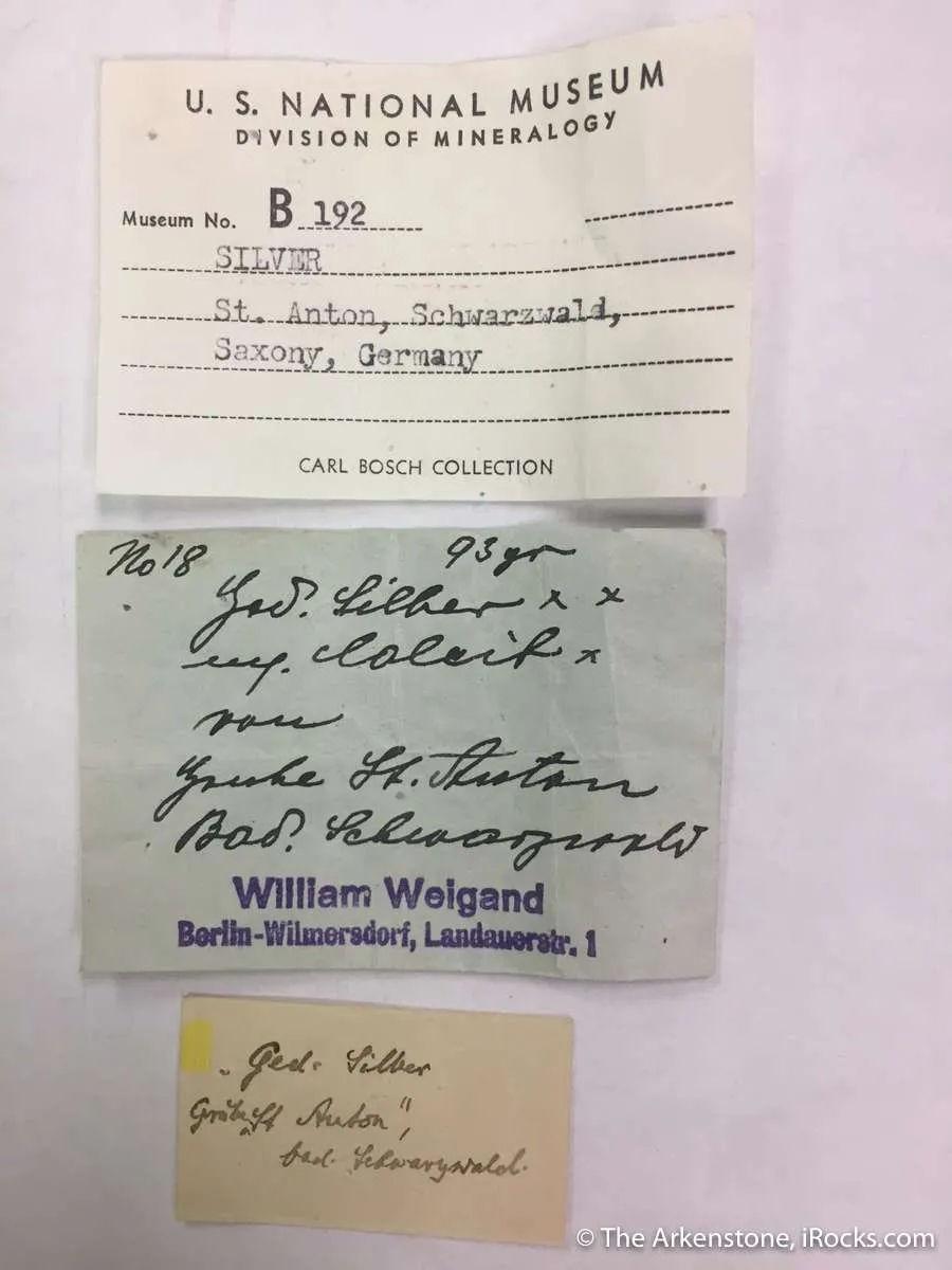 Silver crystals and "rope" on matrix - image 4