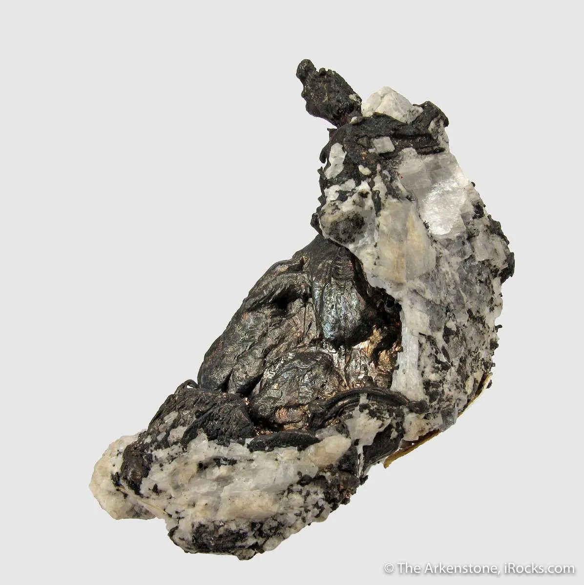 Silver crystals and "rope" on matrix - image 2