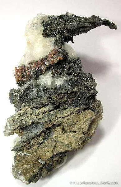 Silver in Calcite With Pyrite and Sphalerite ("The Bird") - image 3