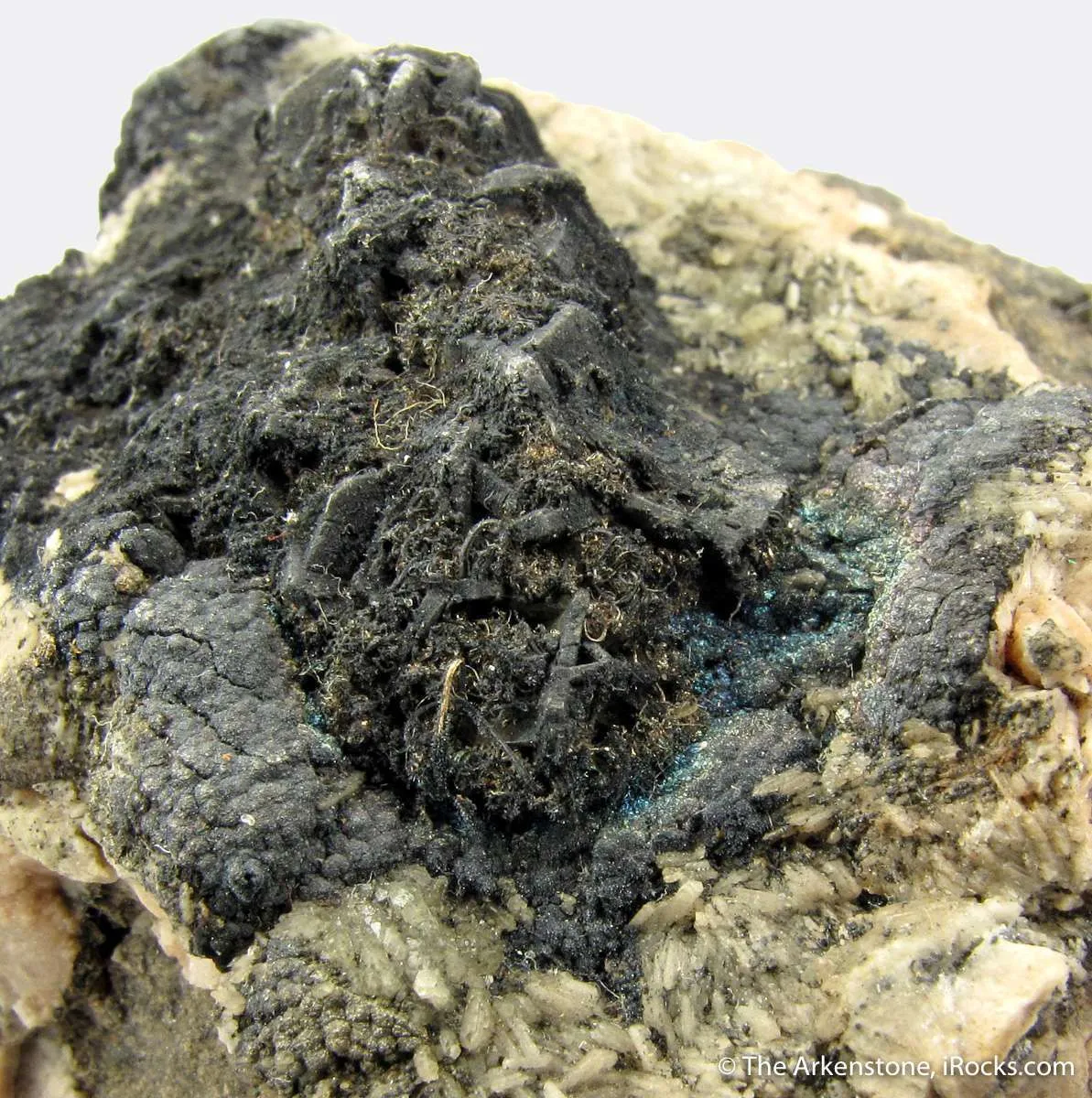 Silver on Polybasite, on Baryte (mid 1800's) - image 4