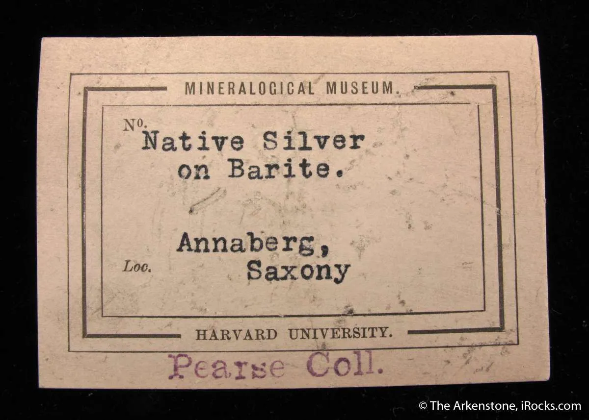 Silver on Polybasite, on Baryte (mid 1800's) - image 3