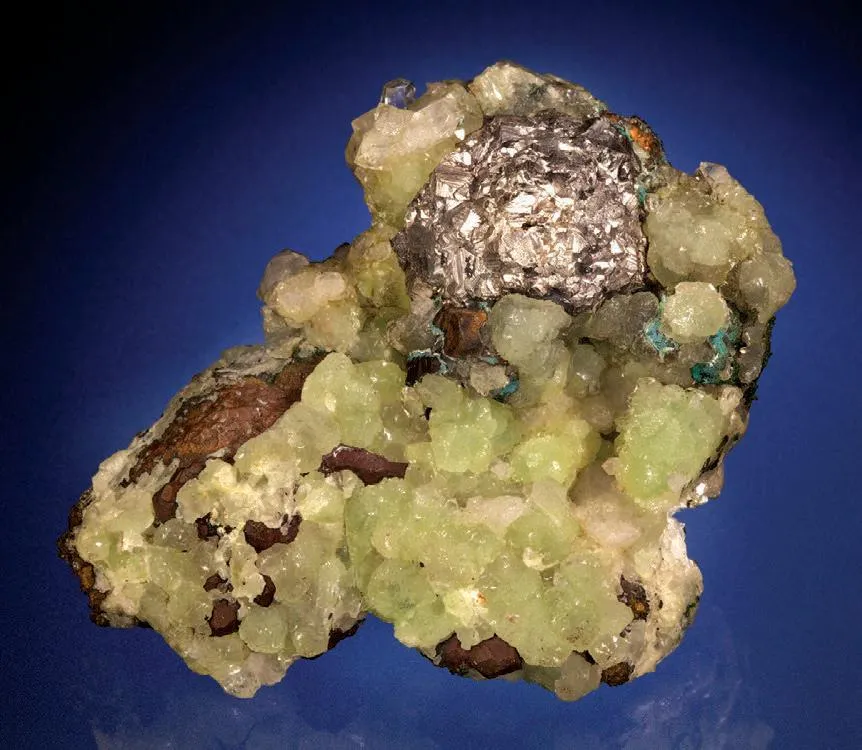 Silver, Prehnite, Copper - image 1