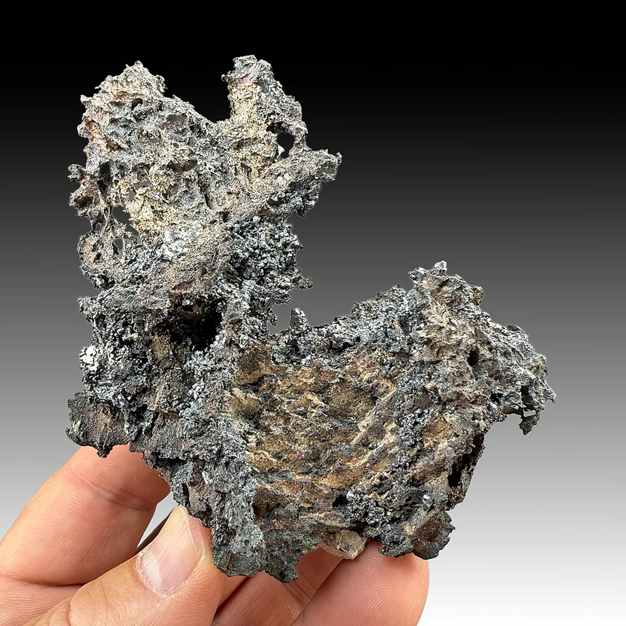 Silver with Acanthite - image 1