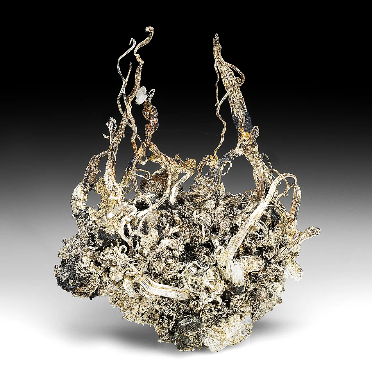 Silver with Acanthite, Calcite, Dolomite - image 1