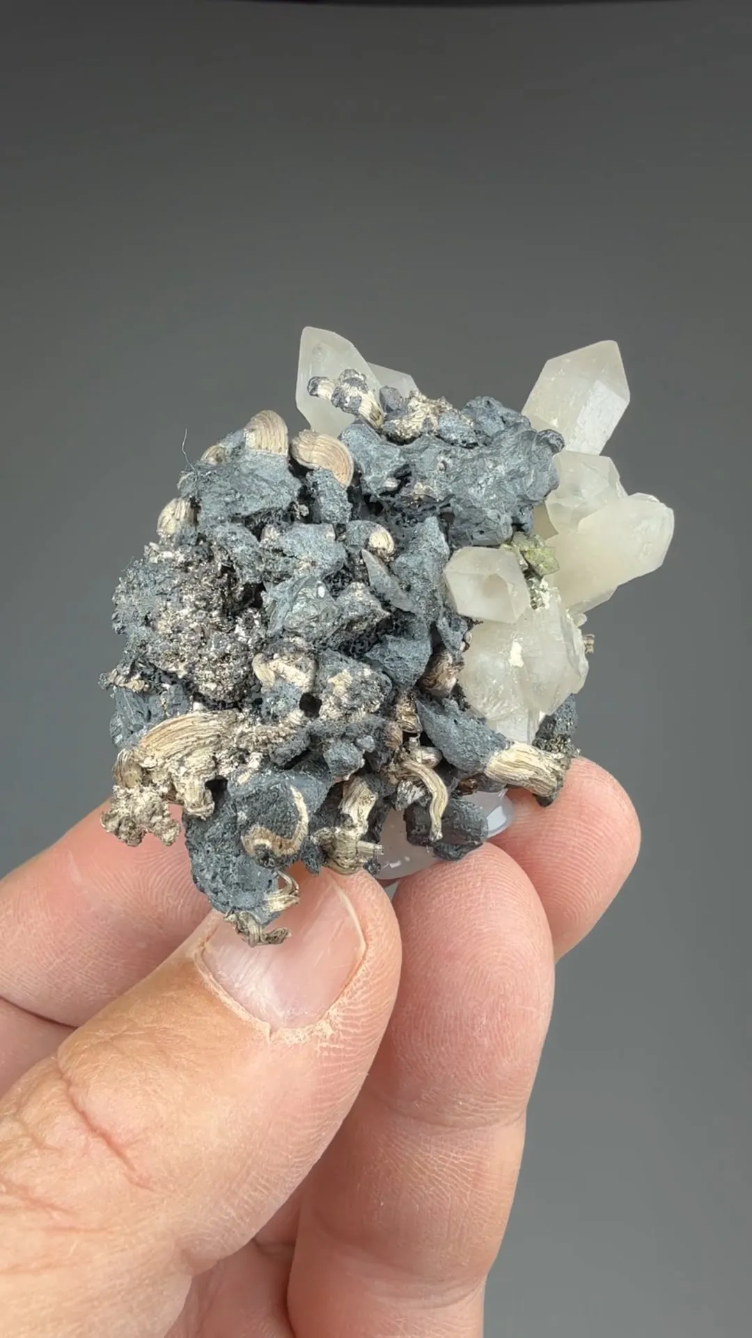 Silver with Acanthite, Quartz - image 2