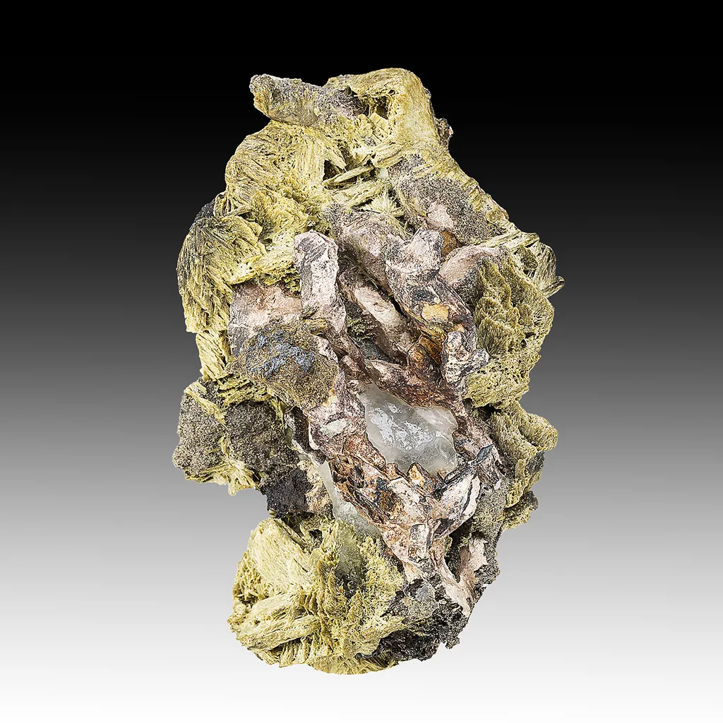 Silver with Actinolite image