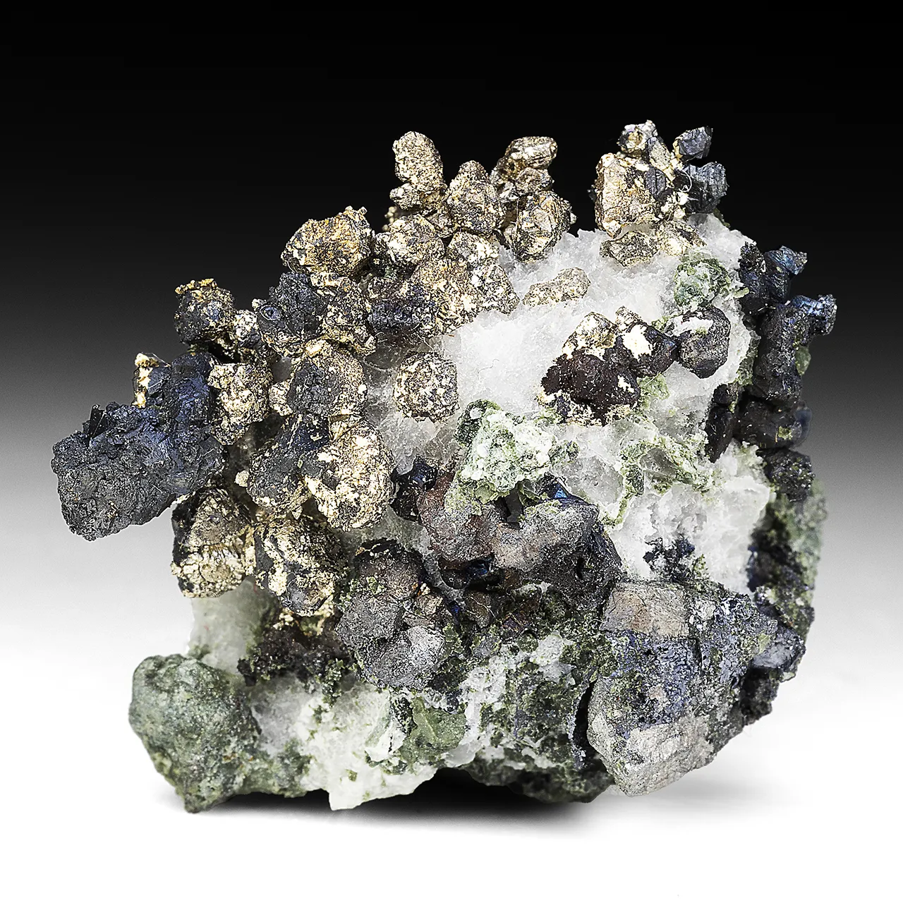 Silver with Calcite, Lollingite - image 1