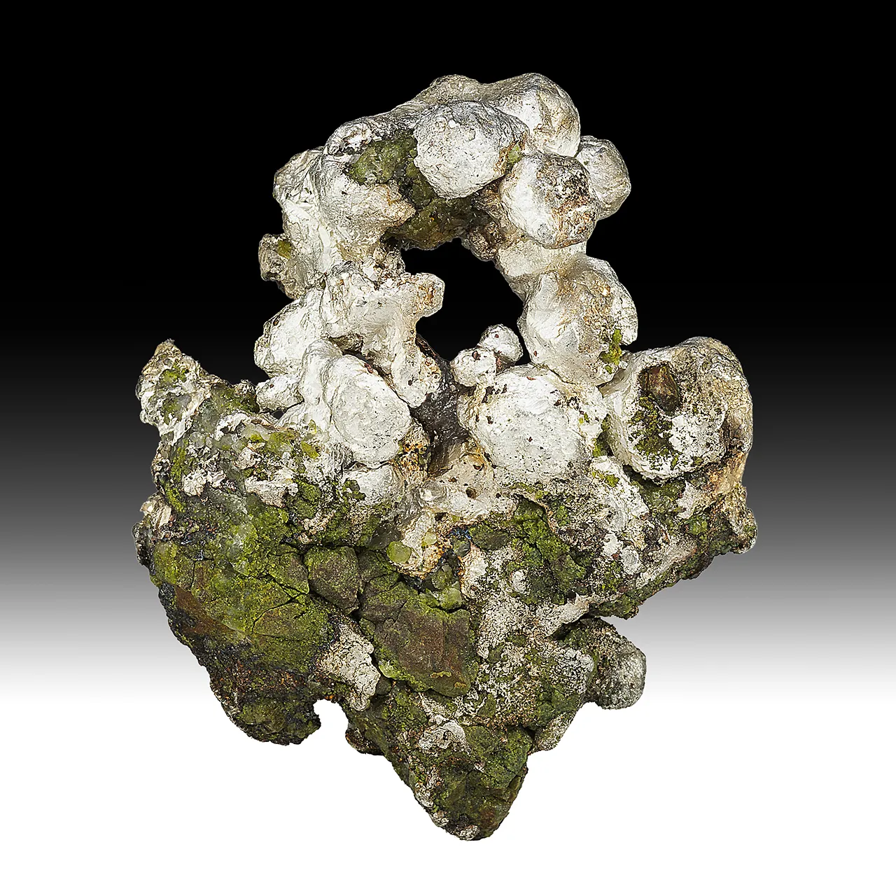Silver with Epidote, Prehnite - image 1