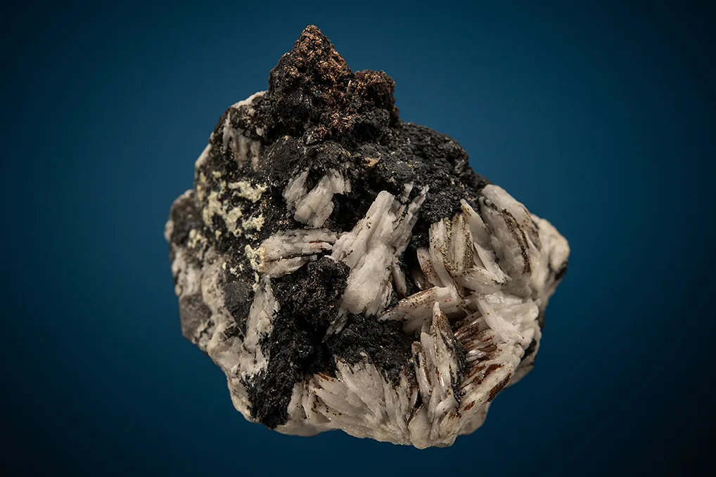 Silver with Pearceite and Acanthite on Barite image