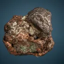 Silver with Prehnite on Copper - image 1