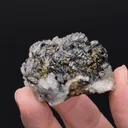 Skeletal Bournonite with Chalcopyrite and Quartz - image 2