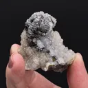 Skeletal Bournonite with Chalcopyrite and Quartz - image 2