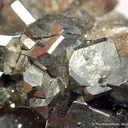 Skutterudite Var. Chloanthite on Quartz - image 2