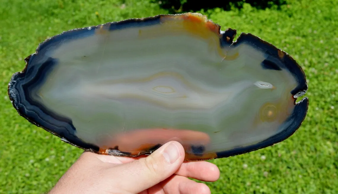 Slice - Agate 25 cm - 346 grams - Rio Grande do Sul, Brazil - image 4