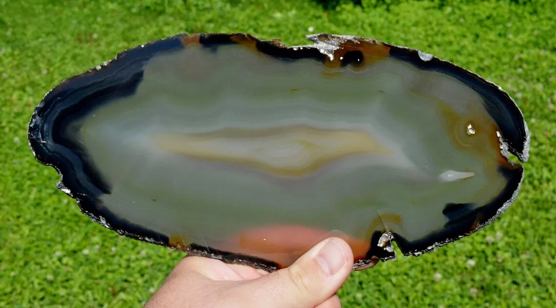 Slice - Agate 25 cm - 346 grams - Rio Grande do Sul, Brazil - image 2