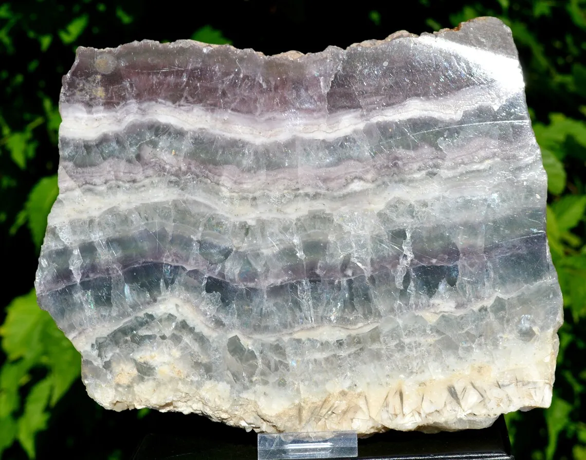Slice - Fluorite - 1 polished side - 1260 grams - France - image 2