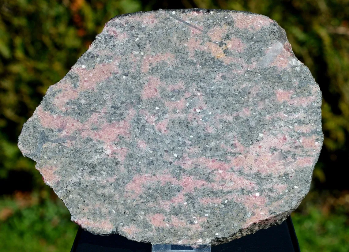 Slice - Rhodonite - 1 side polished - 1300 grams - Brazil - image 4