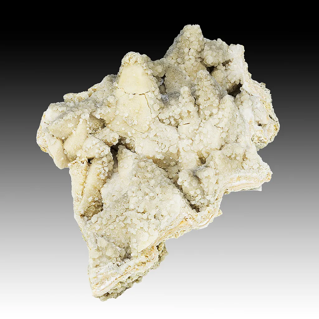 Smithsonite after Calcite with Hemimorphite image