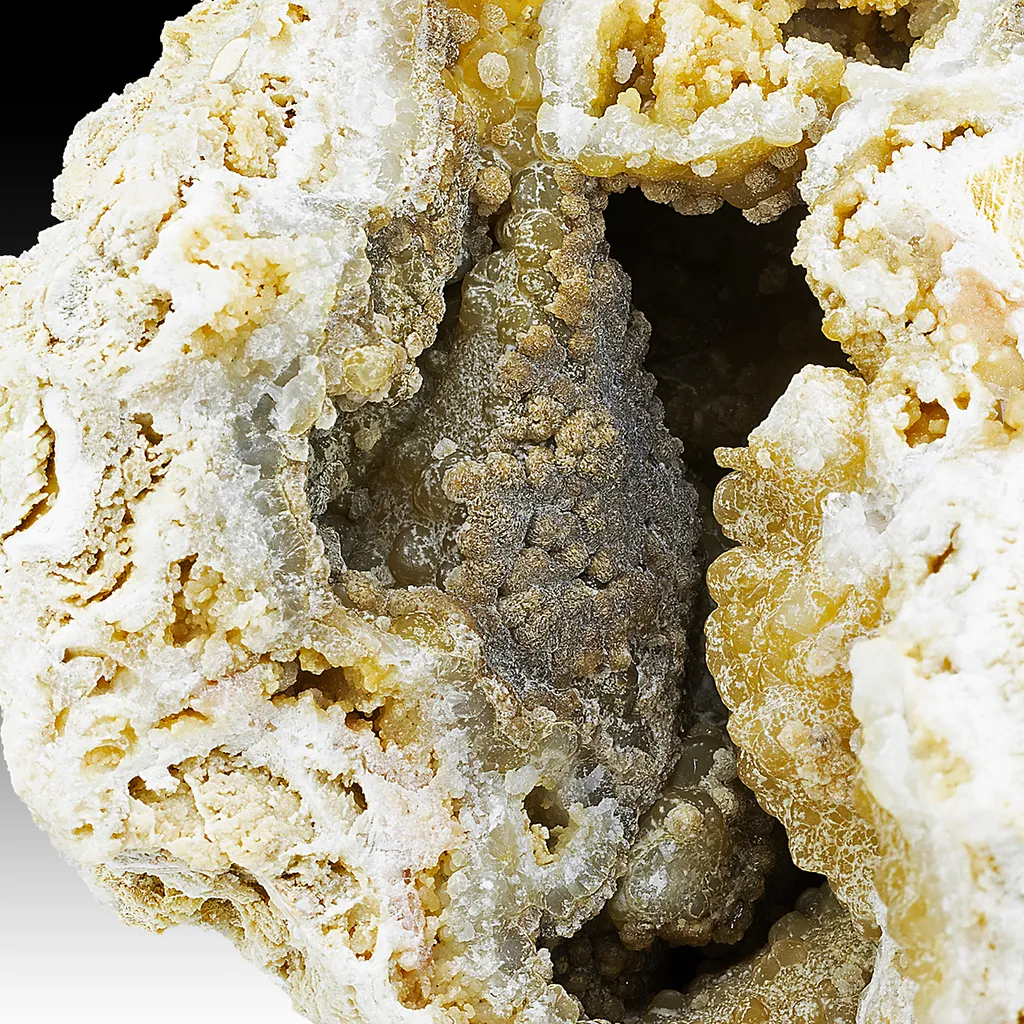 Smithsonite after Calcite with Hemimorphite image