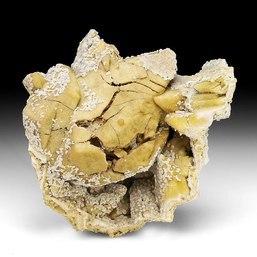 Smithsonite after Calcite with Hemimorphite image