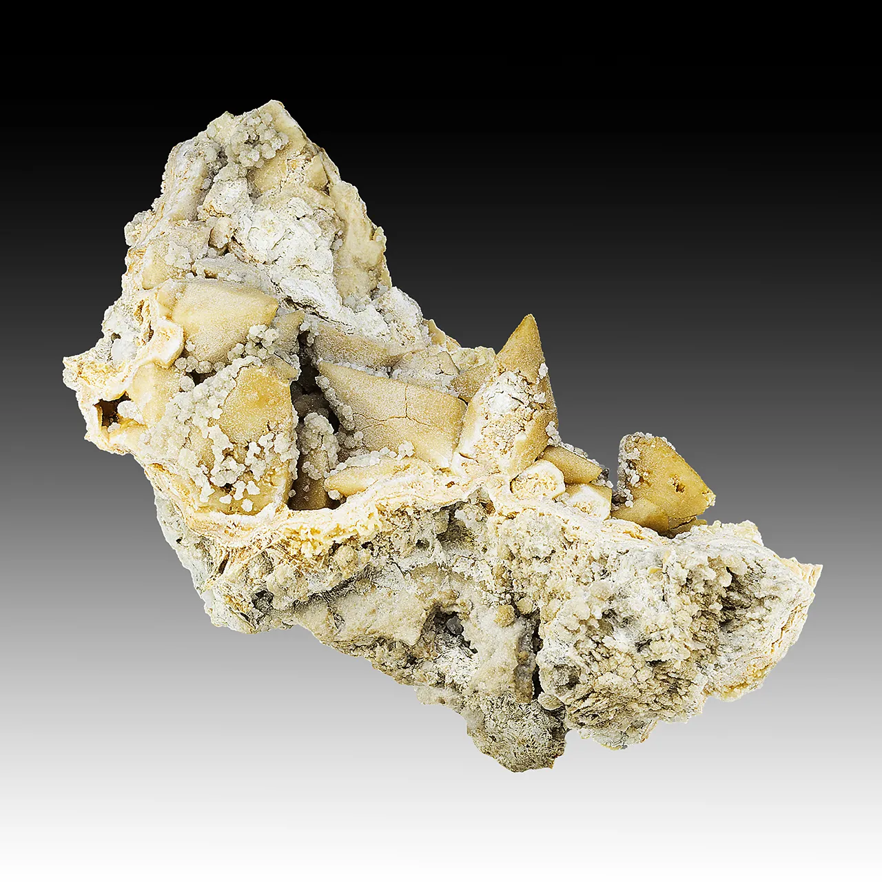 Smithsonite after Calcite with Hemimorphite - image 1