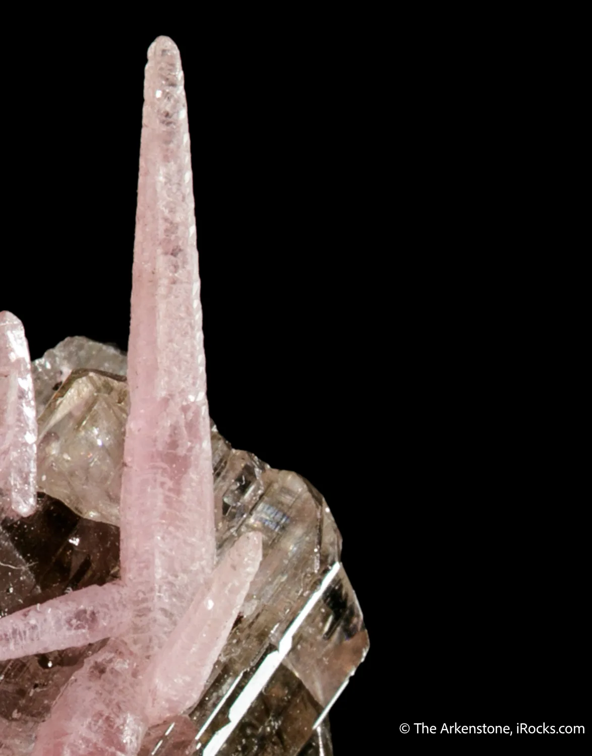 Smithsonite (Cobaltian) on Cerussite - image 3