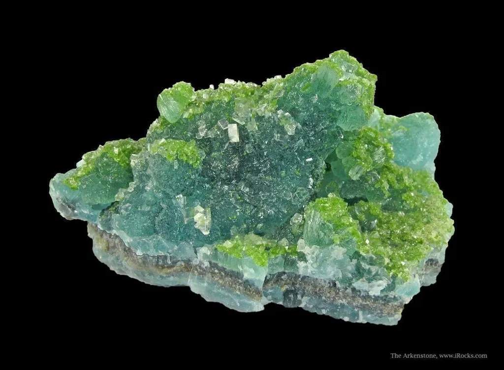 Smithsonite (Fluorescent) on Willemite (Fluorescent) - image 7
