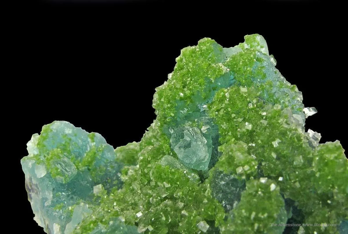 Smithsonite (Fluorescent) on Willemite (Fluorescent) - image 4