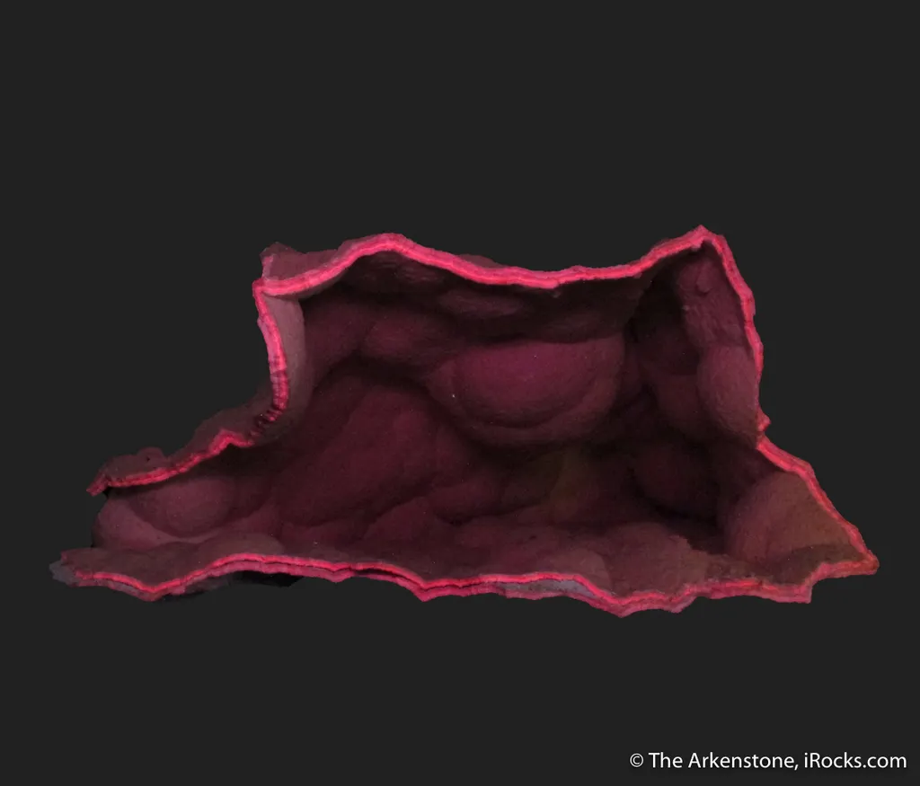 Smithsonite on a Calcite Cast (fluorescent) image