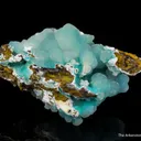 Smithsonite on Adamite (Cuprian and REE-enriched) - image 2