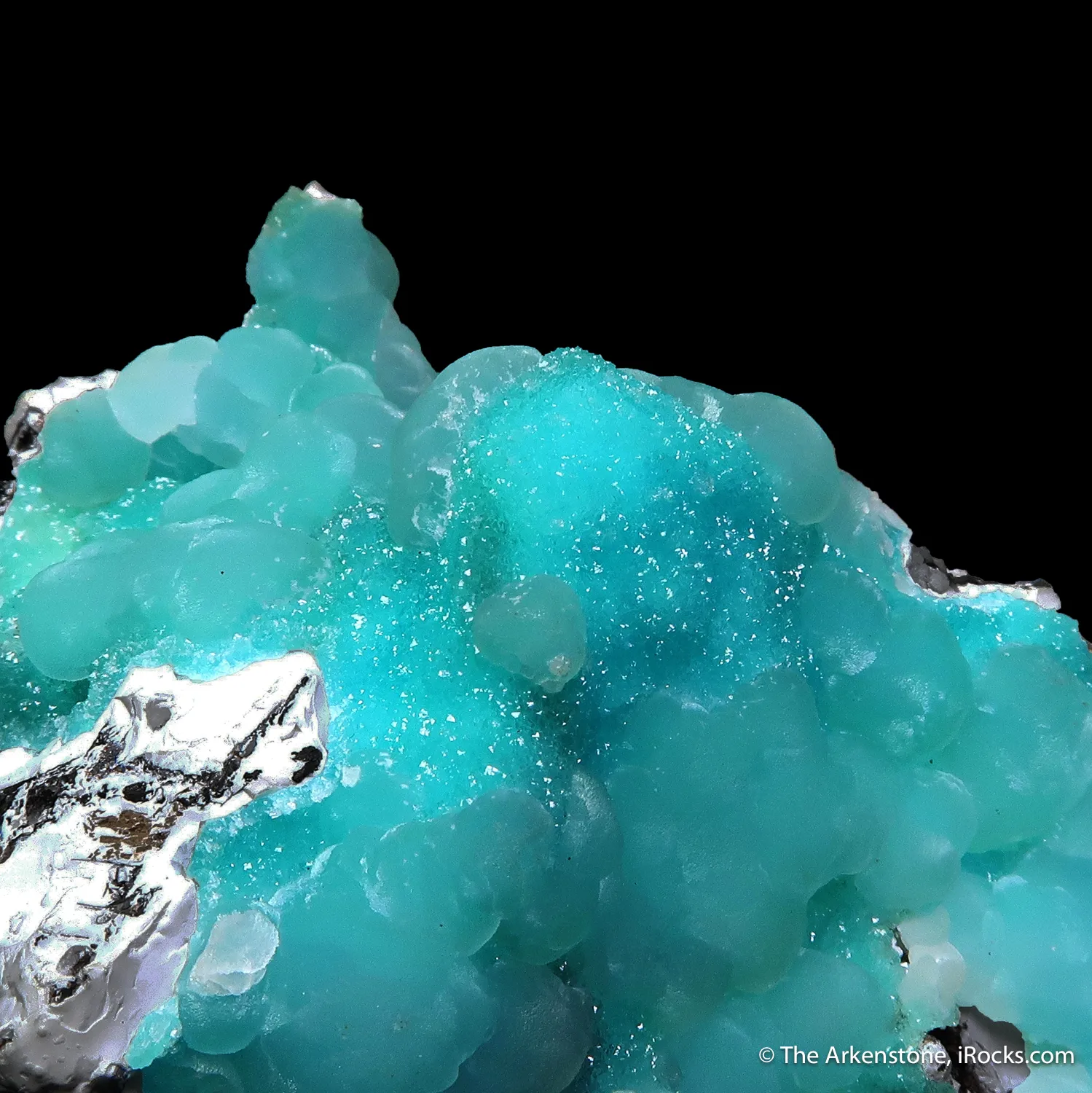 Smithsonite on Adamite var. Cuprian-REE - image 3