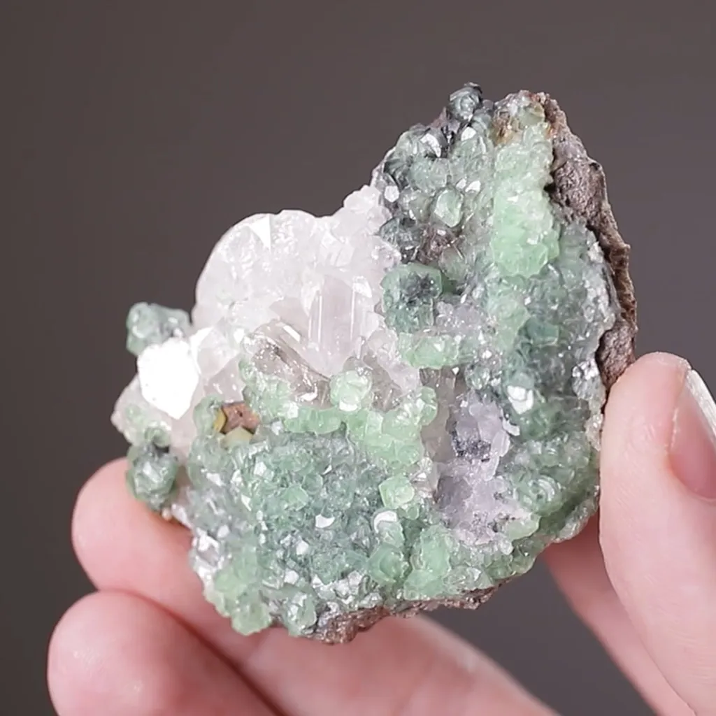 Smithsonite on Calcite - image 2
