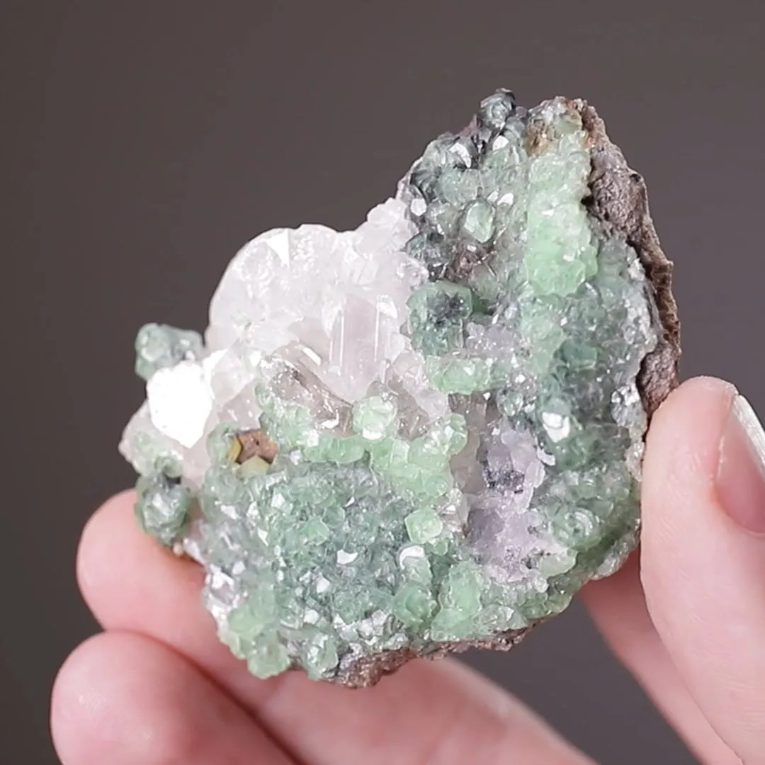 Smithsonite on Calcite - image 2