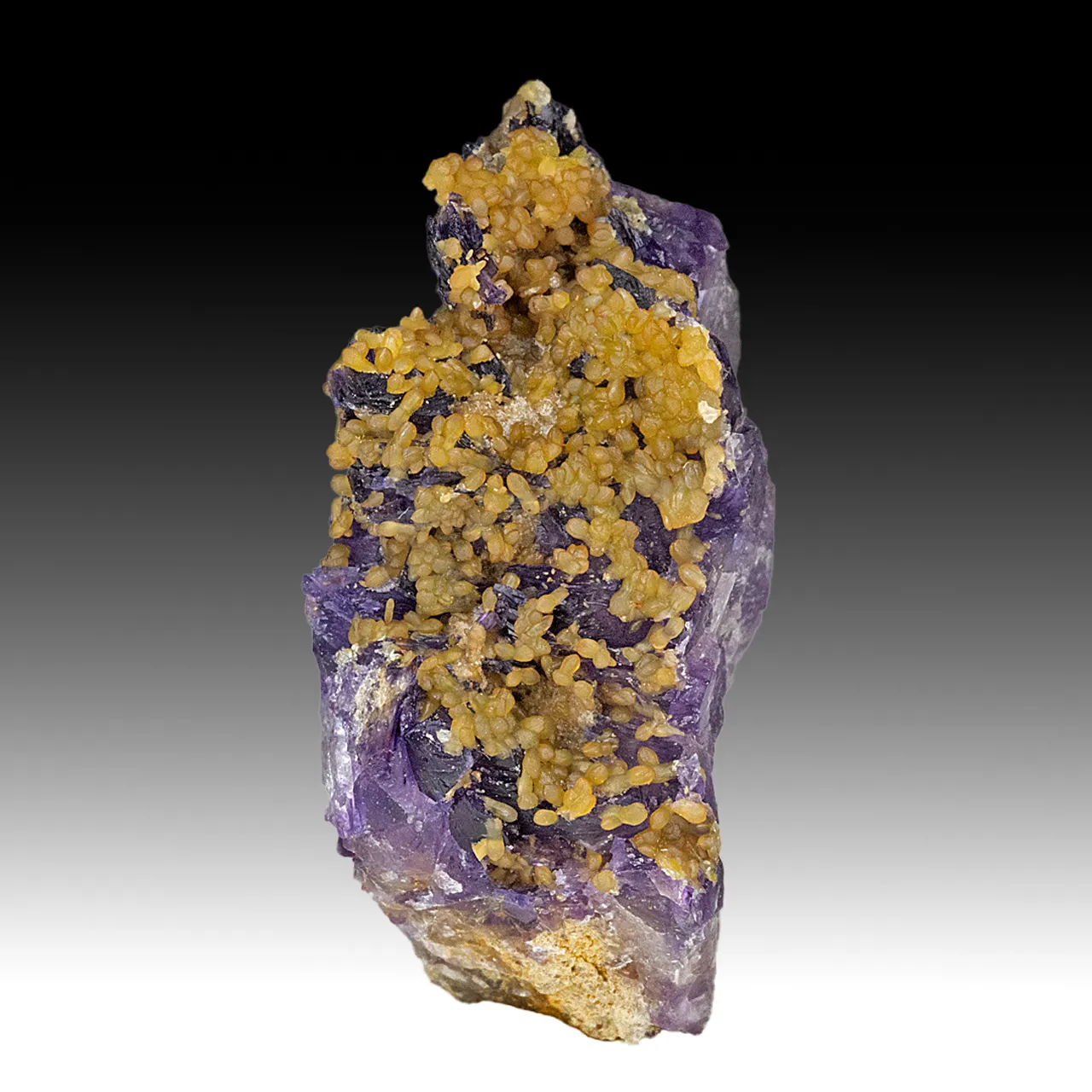Smithsonite on Fluorite - image 1