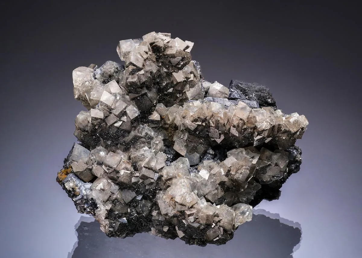 Smithsonite on Galena - image 1