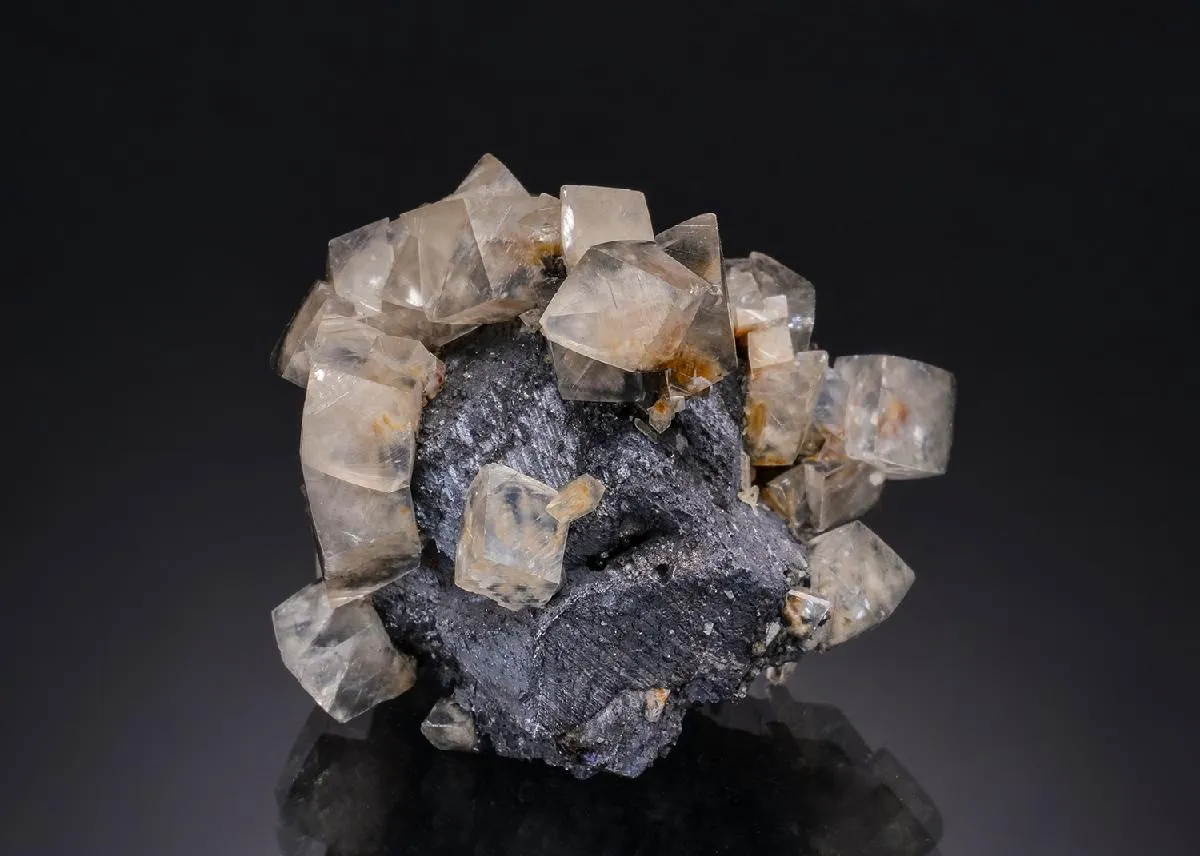 Smithsonite on Galena - image 1