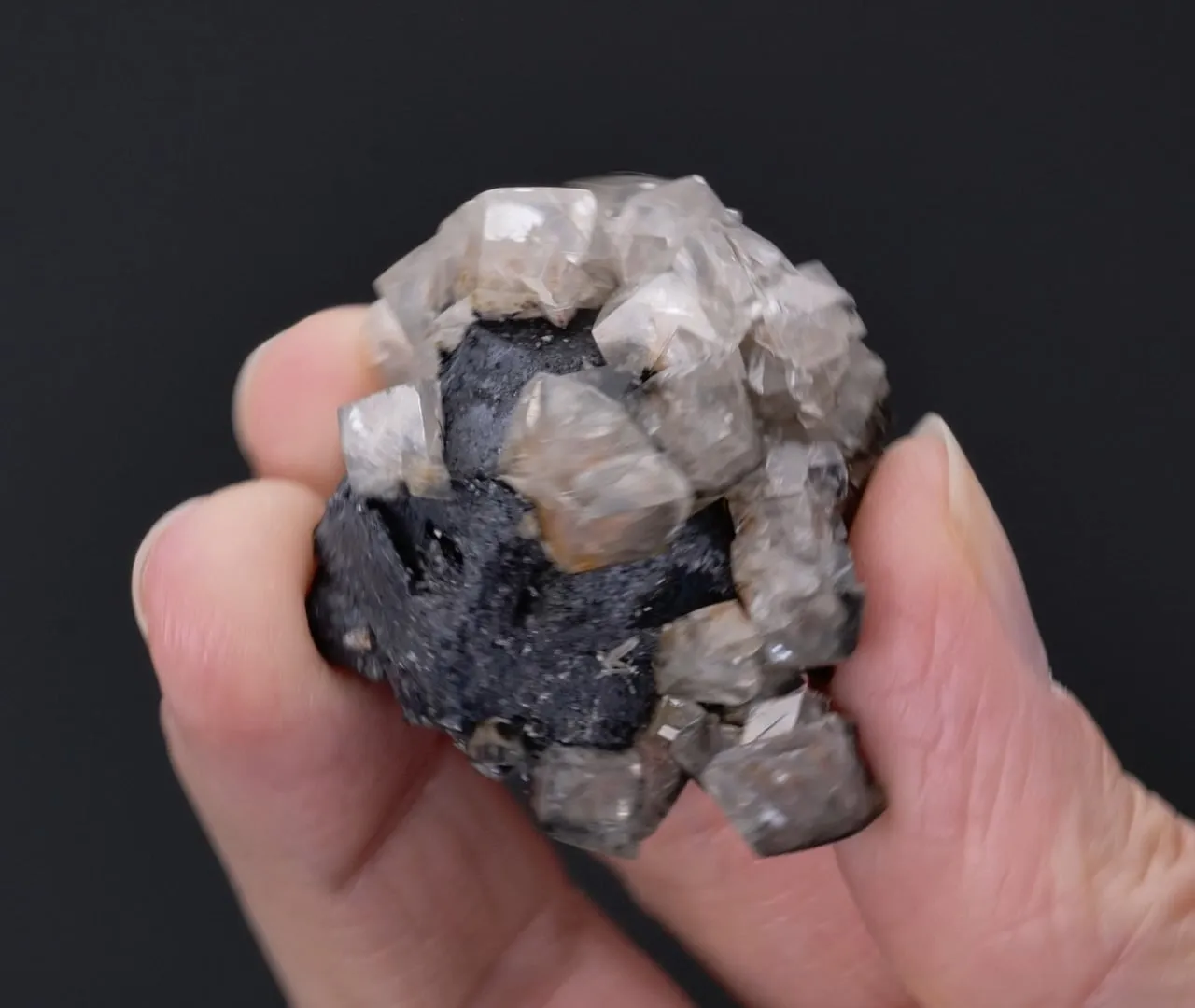Smithsonite on Galena - image 2
