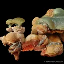 Smithsonite on Goethite ps. Selenite - image 2