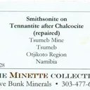 Smithsonite on Tennantite after Chalcocite (repaired) - image 8