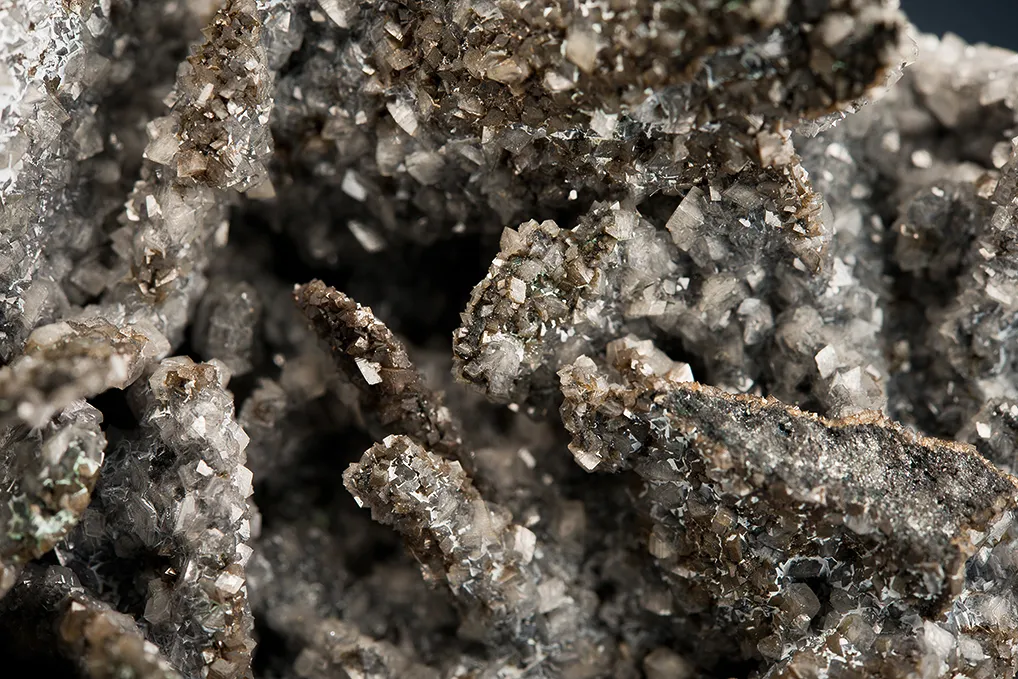 Smithsonite on Tennantite after Chalcocite (repaired) - image 3